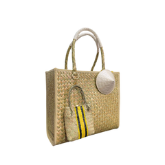 Square Sedge Bag With Charm