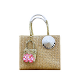 Square Sedge Bag With Charm