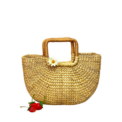 Square Water Hyacinth Bag
