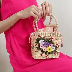 Square Water Hyacinth Bag