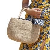 Straw Bag Made From Banana Fiber Oval Shape