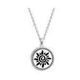 Sun-shaped Necklace For Men Handcrafted 925 Sterling Silver