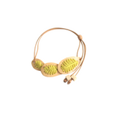 Three Leaf Bracelet With Embroidery