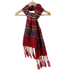 Thick Hand-Woven Brocade Scarf