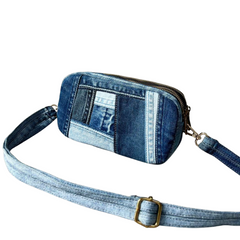 Handmade Upcycled Denim Crossbody Bag 2