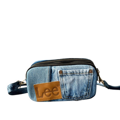 Handmade Upcycled Denim Crossbody Bag 1