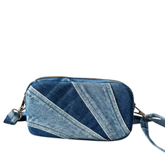 Handmade Upcycled Denim Crossbody Bag 2