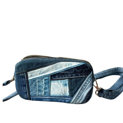 Handmade Upcycled Denim Crossbody Bag 1