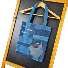 Handmade Upcycled Denim Tote Bag 1