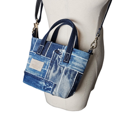 Handmade Upcycled Denim Tote Mini Bag