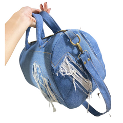 Handmade Upcycled Denim Travel Bag