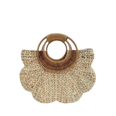 Water Hyacinth Bag With Rattan Handle 1
