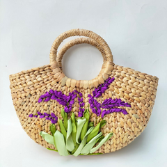 Water Hyacinth Bag with Diagonal Strap 1