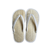 White Loofah Flip Flops
