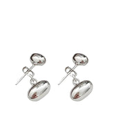 Women's Bean-Shaped Earrings Handcrafted 925 Sterling Silver