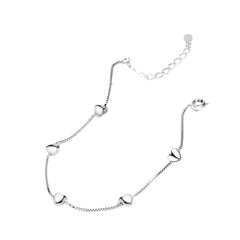 Women's Bracelet With Heart-Shaped Box Chain Handcrafted 925 Sterling Silver