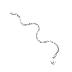 Women's Bracelet With Love Lock Design Handcrafted 925 Sterling Silver