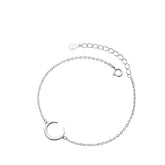 Women's Bracelet With Moon Design Handcrafted 925 Sterling Silver