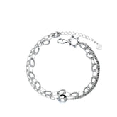 Women's Bracelet With Round Beads Handcrafted 925 Sterling Silver