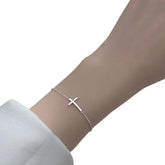 Women's Bracelet with Letter T Handcrafted 925 Sterling Silver