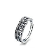 Women's Coin-Shaped Ring Handcrafted 925 Sterling Silver