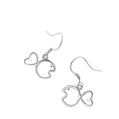 Women's Fish-Shaped Earrings Handcrafted 925 Sterling Silver