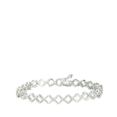 Women's Four-Leaf Clover Bracelet Handcrafted 999 Fine Silver
