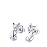 Women's Fox-Shaped Earrings Handcrafted 925 Sterling Silver