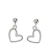 Women's Heart-Shaped Earrings Handcrafted 925 Sterling Silver