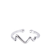 Women's Heartbeat Ring Handcrafted 925 Sterling Silver