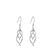Women's Leaf-Shaped Earrings Handcrafted 925 Sterling Silver