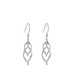 Women's Leaf-Shaped Earrings Handcrafted 925 Sterling Silver