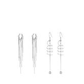 Women's Long Chain Earrings Handcrafted 925 Sterling Silver