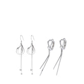 Women's Long Chain Earrings Handcrafted 925 Sterling Silver