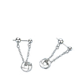 Women's Long Chain Earrings Handcrafted 925 Sterling Silver