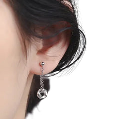 Women's Long Chain Earrings Handcrafted 925 Sterling Silver