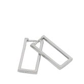 Women's Rectangular Earrings Handcrafted 925 Sterling Silver