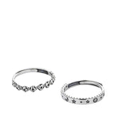 Women's Ring with Rose and Moon Design Handcrafted 925 Sterling Silver