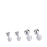 Women's Round Bead Earrings Handcrafted 925 Sterling Silver