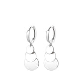 Women's Round Earrings Handcrafted 925 Sterling Silver