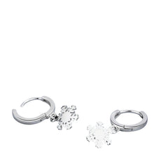 Women's Snowflake-shaped Earrings Handcrafted 925 Sterling Silver