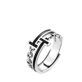 Women's T-shaped Ring Handcrafted 925 Sterling Silver