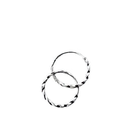 Women's Twisted Chain Earrings Handcrafted 925 Sterling Silver