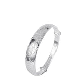 Women's Wide Bracelet Handcrafted 999 Fine Silver