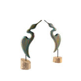 Wooden Stork Figurine