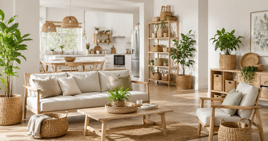 Beautiful Banana Fiber Baskets for Sustainable Home Organization & Storage