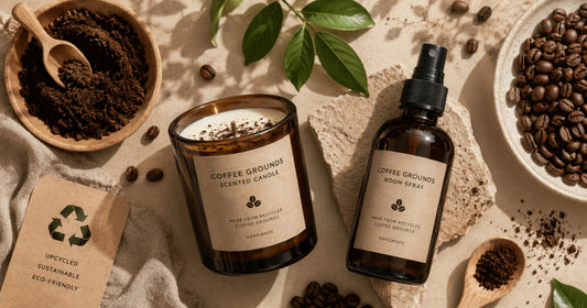 Coffee Candle & Room Freshener From Recycled Coffee Grounds – Natural & Long-Lasting