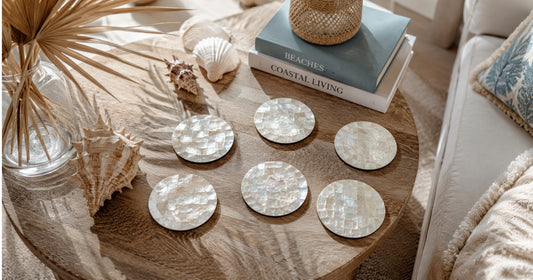 15 Stylish Ways To Use Mother Of Pearl Coasters In Your Coastal Or Boho Home