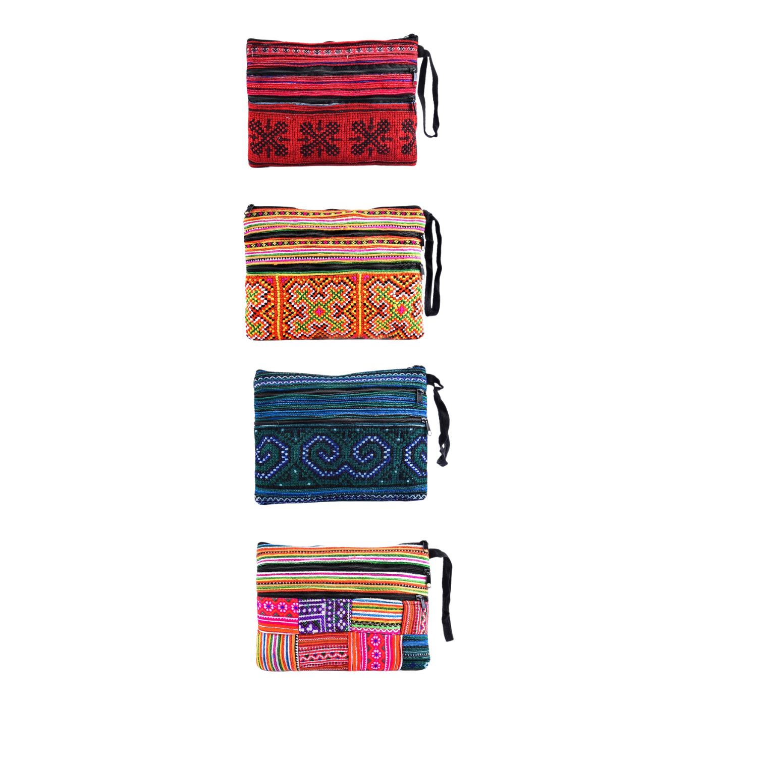 3 Lock Hand-Woven Brocade Wallet