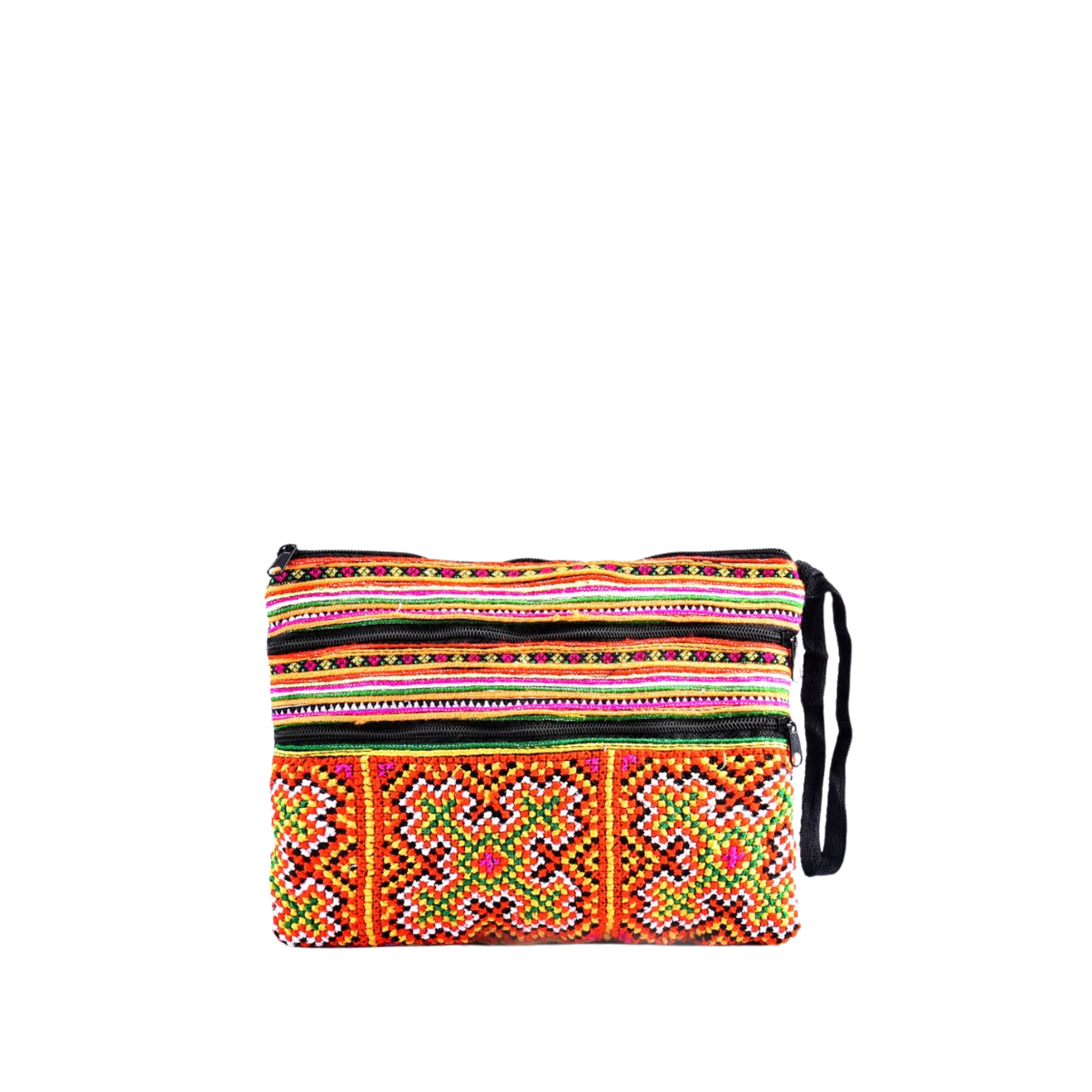 3 Lock Hand-Woven Brocade Wallet